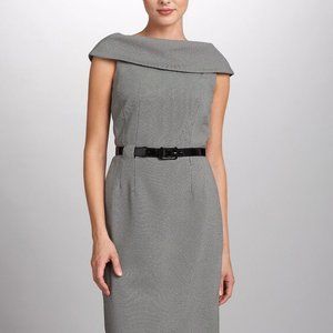 Tahari Cowl Neck Cocktail Dress